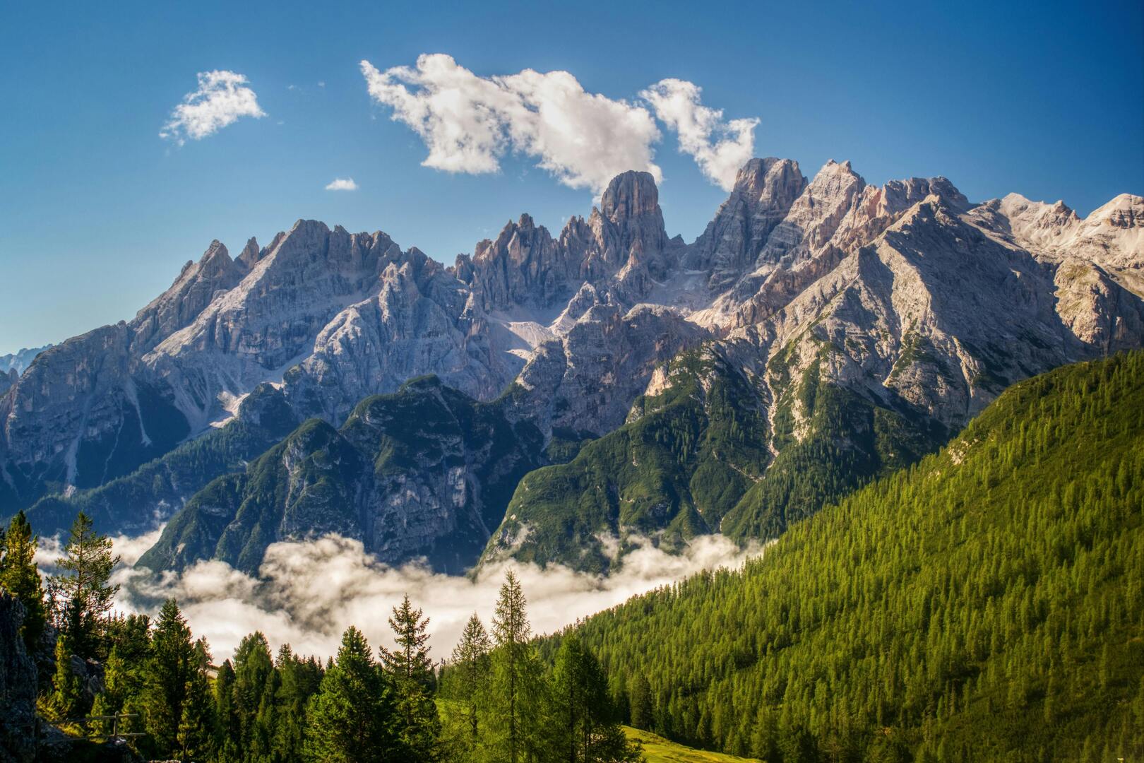 Dolomites mountain landscape peaks